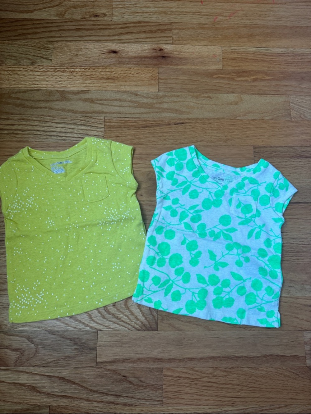 GAP Bright Lime & Mint Leaf Short-Sleeve Tees. baby Gap. 12-18 months